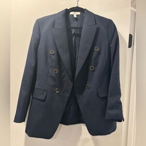 Banana Republic Midnight Blue Double-Breasted Blazer
